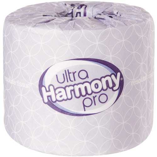 Harmony 421450 2-ply White 100% Virgin Fiber Bathroom Tissue (450-Sheets/Roll, ) - pack of 60