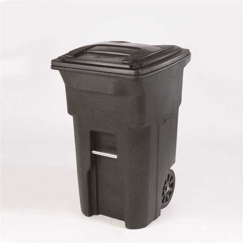 Toter ANA64-57359 64 Gal. Trash Can Greenstone with Quiet Wheels and Lid