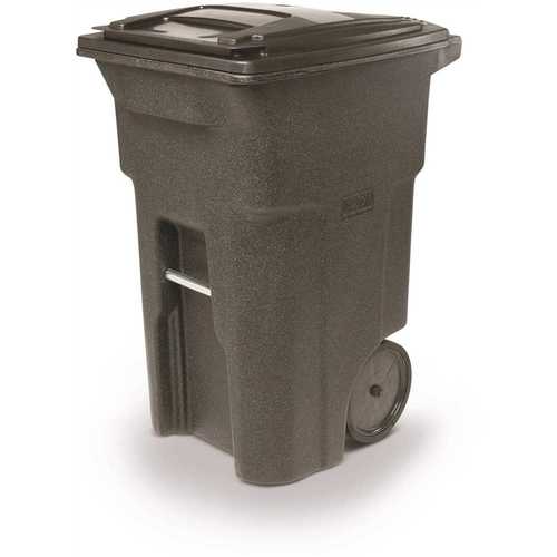 Toter ANA64-10548 64 Gal. Trash Can Blackstone with Quiet Wheels and Lid