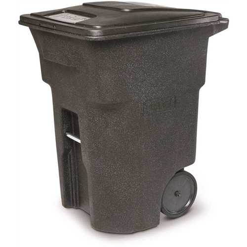 Toter ANA96-00BKS 96 Gal. Trash Can Blackstone with Quiet Wheels and Lid