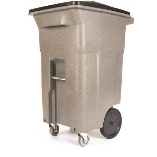 Toter ACC6401GST 64 Gal. Graystone Trash Can with Wheels and Lid (2
