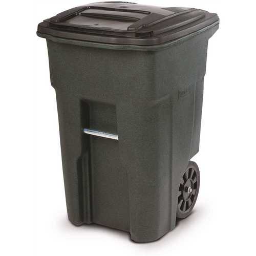 Toter ANA48-51406 48 Gal. Trash Can Greenstone with Quiet Wheels and Lid