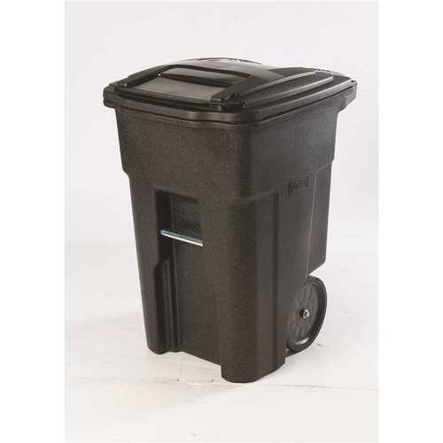 Toter ANA48-56599 48 Gal. Trash Can Blackstone with Quiet Wheels and Lid