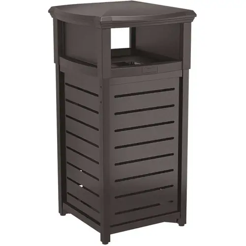 30 Gal. Thermoplastic-Coated Touchless Trash Can Black