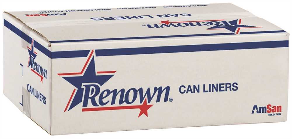 Renown REN15602 56 Gal. 16 mic 43 in. x 48 in. Natural Can Liner - pack of 200