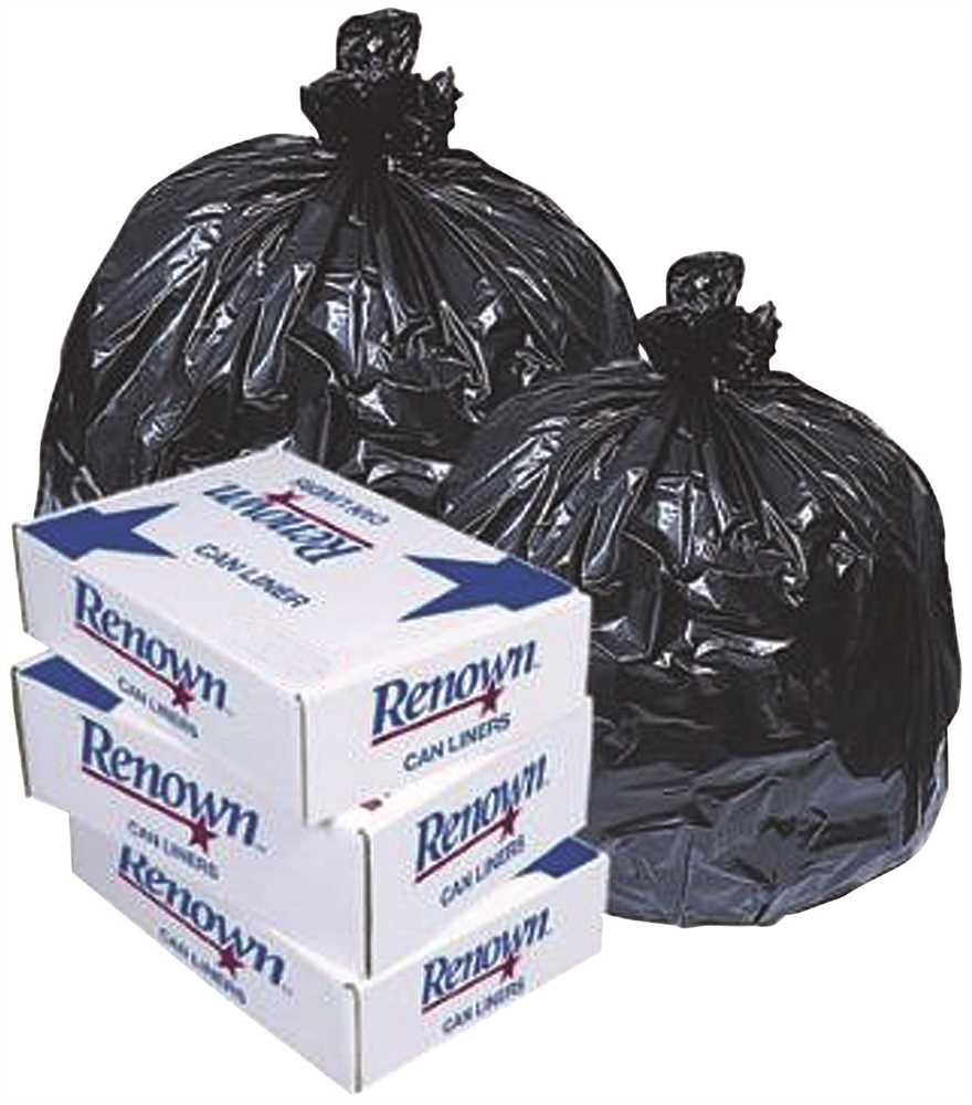 Renown REN24544IB 45 Gal. 1.2 mil 40 in. x 46 in. Black Can Liner - pack of 100