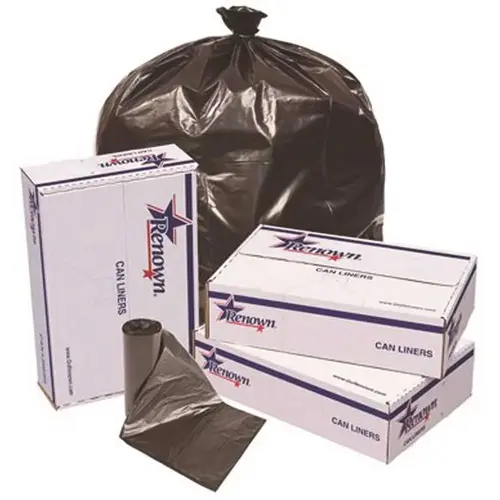 15 Gal. 24 in. x 32 in. Black 0.70 mil 50-Liners per Roll Trash Can Liners - pack of 500