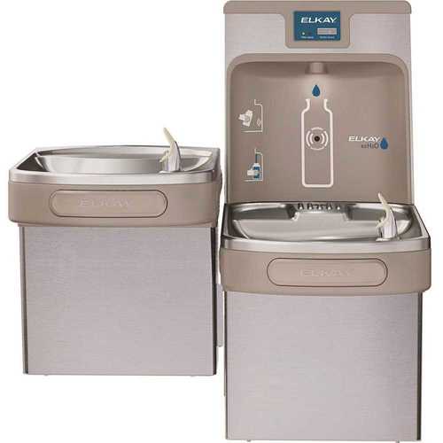 Filtered 8 GPH EZH2O ADA Stainless Steel Bi-Level Drinking Fountain with Bottle Filling Station