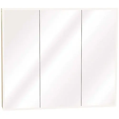 Medicine Cabinet, 29-5/8 in OAW, 4-1/4 in OAD, 25-3/8 in OAH, Wood, Clear, 3-Shelf, 3-Door