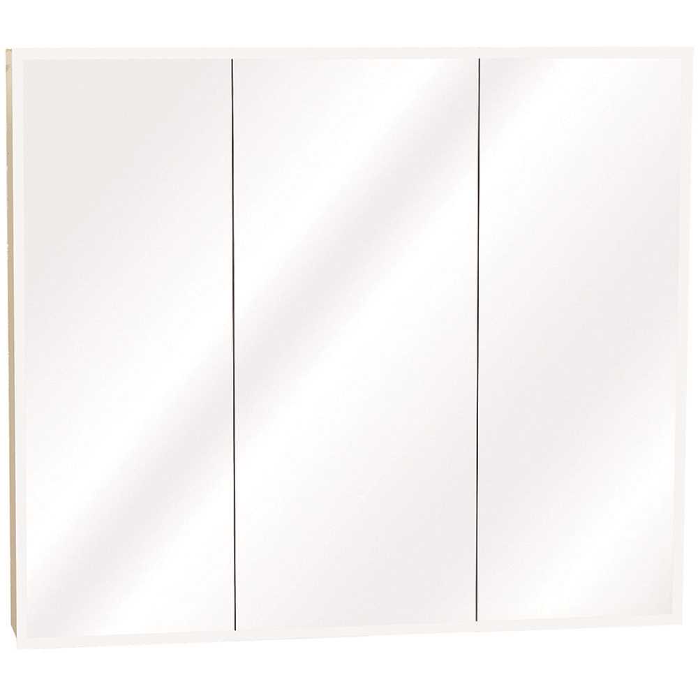 Zenith M30 Medicine Cabinet, 29-5/8 in OAW, 4-1/4 in OAD, 25-3/8 in OAH, Wood, Clear, 3-Shelf, 3-Door