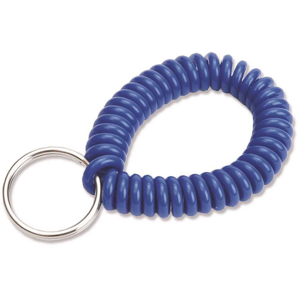 Lucky Line Products 4103505 Wrist Coil With Key Ring, Blue