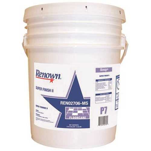 Renown 111380 Super Finish II, 640 oz., 5 Gal. Pail Multi-Surface Floor ...