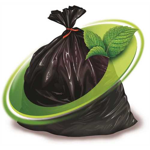 Mint-X MX4046STB 44 Gal. 40 in. x 46 in. 1.7 Mil Black Rodent Repellent Trash Bags - pack of 100