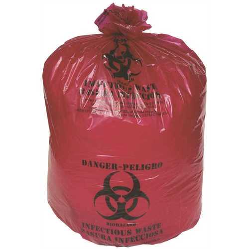 Berry Plastics HH304314PR 20 Gal. High-Density Red Trash Bags - pack of 250