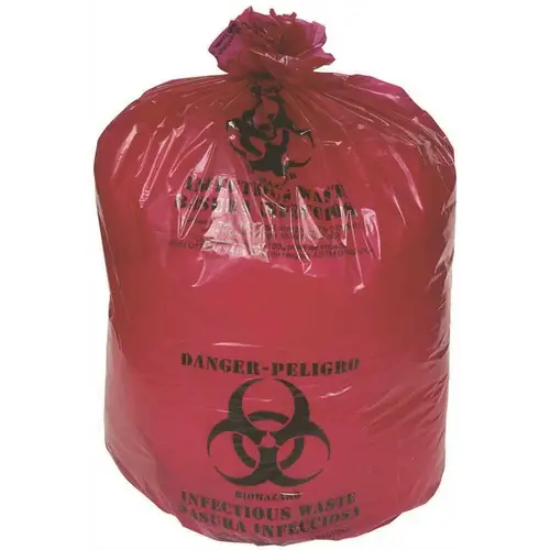 20 Gal. High-Density Red Trash Bags - pack of 250