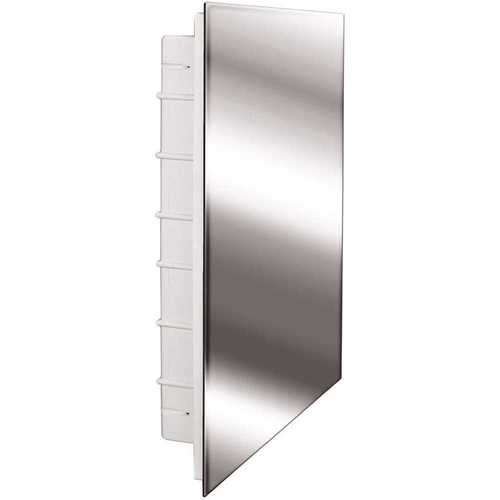 Media 16 in. x 36 in. x 3-1/2 in. Frameless Recessed 1-Door Medicine Cabinet with 12-Shelves and Polished Edge Mirror