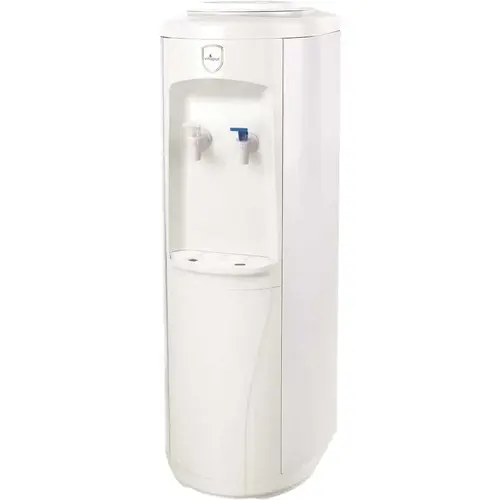 3-5 Gal. Room/Cold Temperature Top Load Floor Standing Water Cooler Dispenser with Adjustable Cold Thermostat Settings White