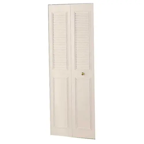 Dunbarton Corporation 3068CLSCMNBBW DUNBARTON THE CLASSIC METAL BI-FOLD DOOR, BRIGHT WHITE, 2 PANEL, 36X80 IN