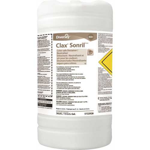 Clax Sonril 40A1 15 Gal. Drum Destainer/Neutralizer Color-Safe Fabric Stain Remover