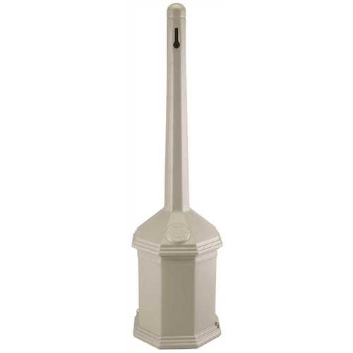 COMMERCIAL ZONE 710302 Smoker's Outpost Site Saver 1.25 Gal. Beige Cigarette Receptacle Outdoor Ashtray