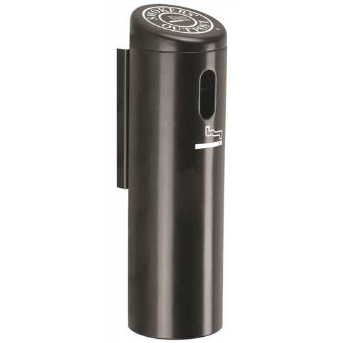 COMMERCIAL ZONE 711201 Smoker's Outpost 0.87 Gal. Black Wall-Mounted Outdoor Ashtray