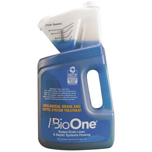 BioOne B164 64 oz. Liquid Drain and Septic System Maintainer Blue