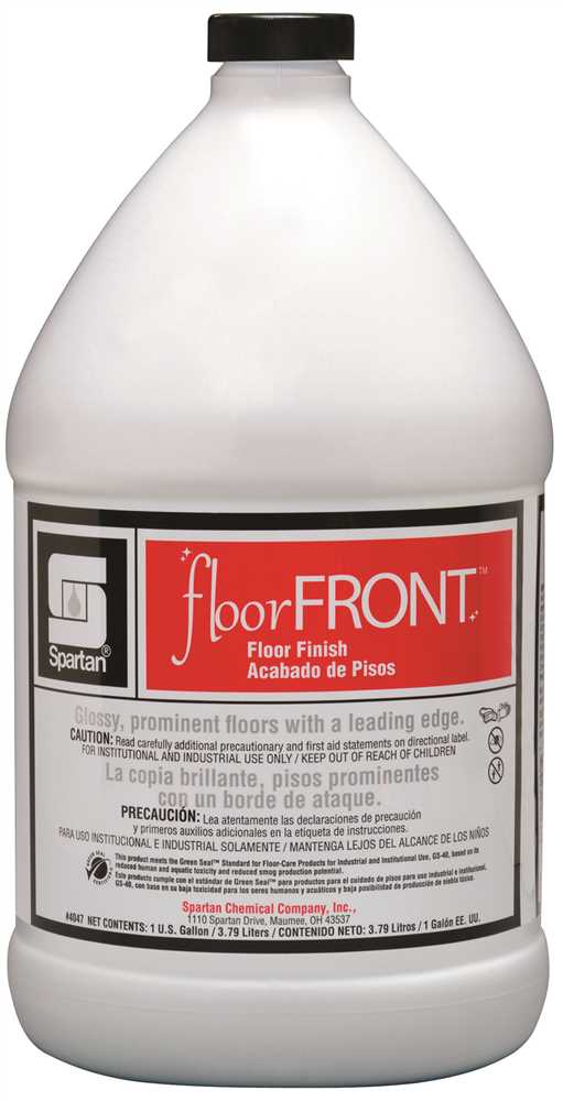 SPARTAN CHEMICAL COMPANY 404704 FloorFront 1 Gallon Floor Finish White