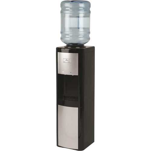 3-5 Gal. ENERGY STAR Room/Cold Temperature Top Load Water Cooler Dispenser w/ Adjustable Cold Thermostat Black/Platinum