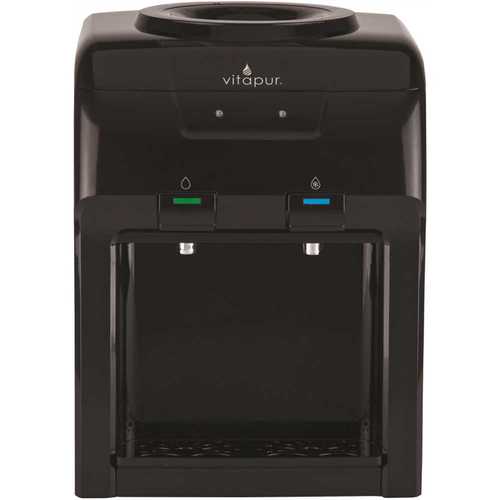 VITAPUR VWD2036BLK-1 3-5 Gal. Cold/Room Temperature Countertop Water Cooler Dispenser in Black