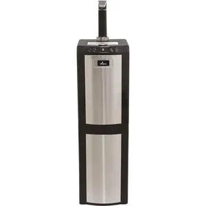 3-5 Gal. Hot/Room/Cold Temperature Bottom Load Water Cooler Dispenser w/ Kettle Feature/Faucet in Stainless Steel/Black