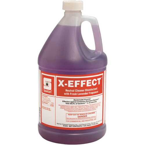 Spartan Chemical Co. 101904 X-Effect 1 Gal. Fresh Lavender Scent One Step Cleaner/Disinfectant - pack of 4