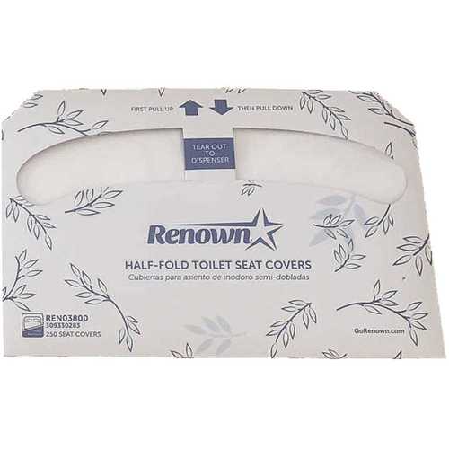 Half-Fold Toilet Seat Paper Cover-Virgin white - pack of 20