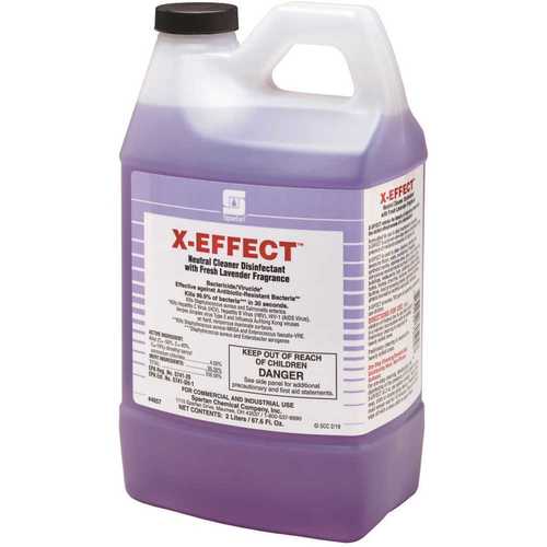 Spartan 485702 X-Effect 2 Liter Fresh Lavender Scent 1-Step Cleaner/Disinfectant - pack of 4