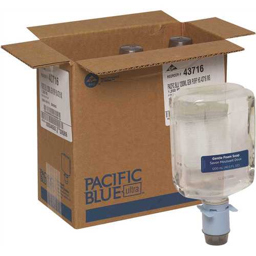 PACIFIC BLUE 43716 GP PRO Pacific Blue Ultra Automated Touchless Gentle Foam Soap Dispenser Refill, Dye and Fragrance Free - pack of 4