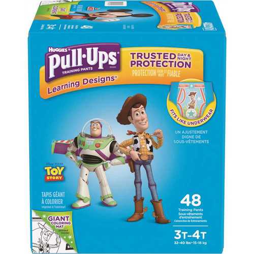 Pull-Ups Learning Designs Potty Training Pants for Boys, 3T-4T (32 - 40 lbs.)(Packaging May Vary)