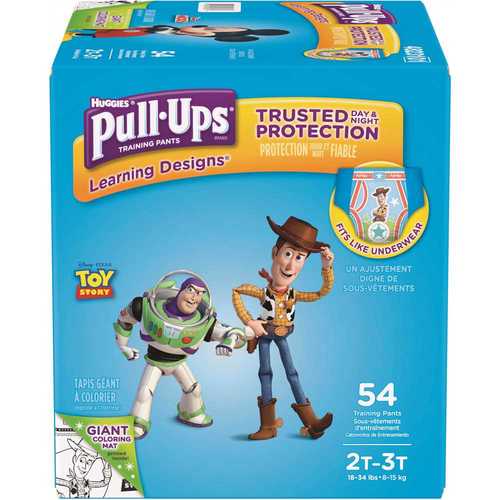 HUGGIES 48231 Pull-Ups Learning Designs Potty Training Pants for Boys, 2T-3T (18 - 34 lbs.)(Packaging May Vary)