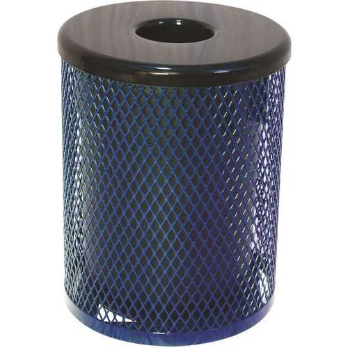 Everest 55 Gal. Blue Trash Receptacle with Flat Top Color/Finish Family