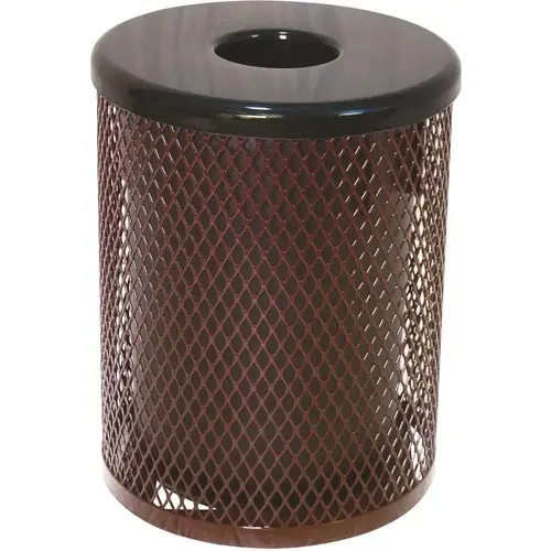 Everest 55 Gal. Brown Trash Receptacle with Flat Top Color/Finish Family