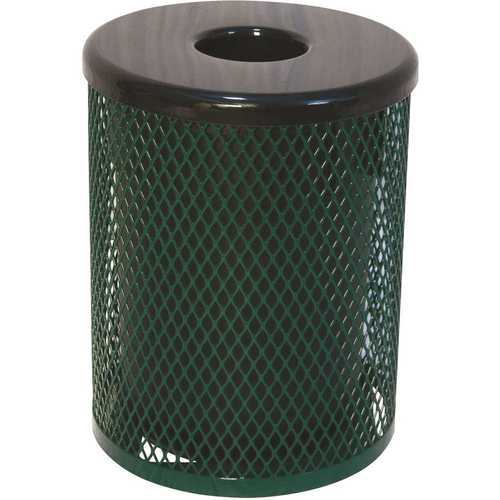 Everest 55 Gal. Green Trash Receptacle with Flat Top Color/Finish Family