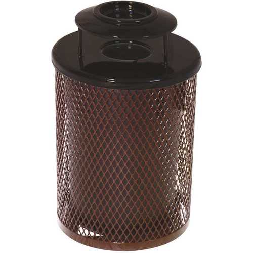 The Park Catalog 398-5014-4 Everest 55 Gal. Brown Trash Receptacle with Ash Urn