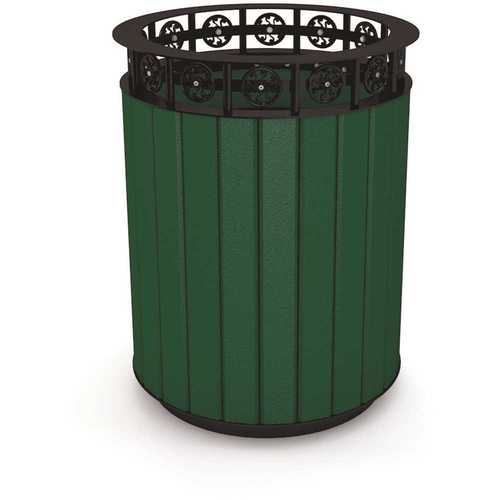 Jamestown 20 Gal. Green Recycled Plastic Trash Receptacle Color/Finish Family