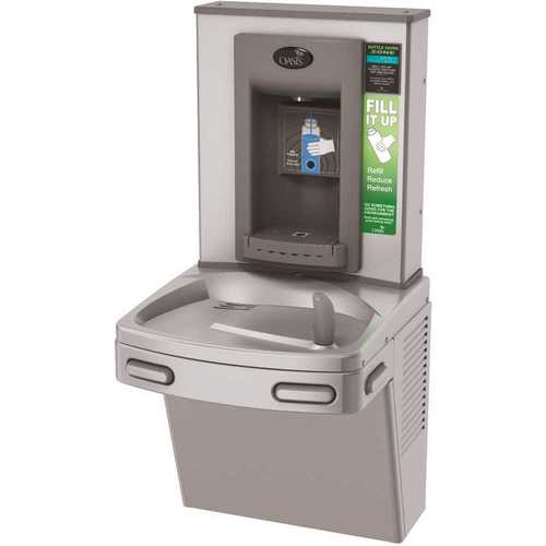 OASIS PGF8EBF STN VersaCooler II COMBO ADA Stainless Electronic Bottle Filler and Filtered, Refrigerated Drinking Fountain