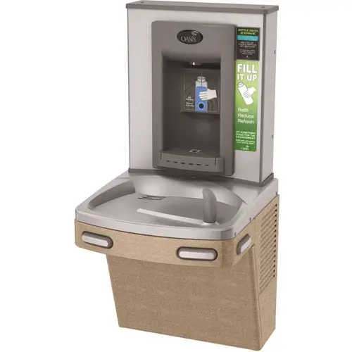 OASIS PG8EBF VersaCooler II COMBO ADA Sandstone Electronic Bottle Filler and Refrigerated Drinking Fountain