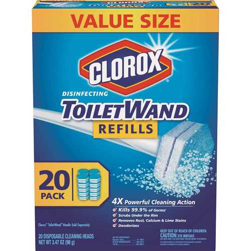 CLOROX 4460030522 Toilet Wand Refill Toilet Bowl Cleaner - pack of 20
