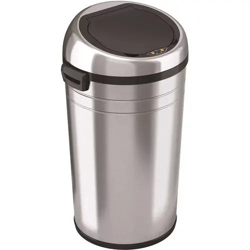 23 Gal. Round Sensor Stainless Steel Trash Can Silver