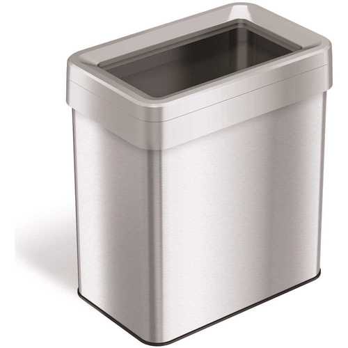 HLS COMMERCIAL HLS16UOT 16 Gal. Rectangular Open Top Stainless Steel Trash Can