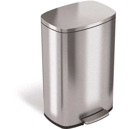 HLS COMMERCIAL HLSS13R 13 Gal. Step Stainless Steel Trash Can