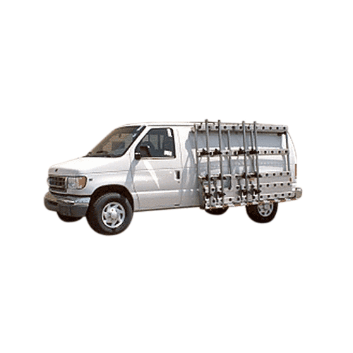 96" x 72" Aluminum Glass Rack for Long Wheelbase Vans