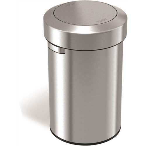 HLS COMMERCIAL HLS17FTS 17 Gal. Stainless Steel Round Swing Top Trash Can