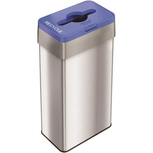 21 Gal. Stainless Steel Recycle Bin with Opening Lid